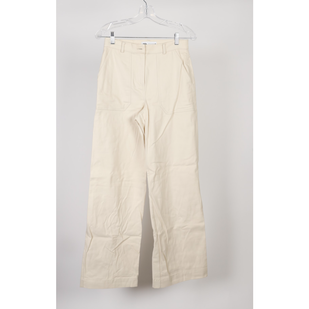 Zara Women’s Ivory Carpenter Pants